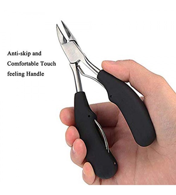 Nail Clipper for Thick or Ingrown Toenails Stainless Steel Structure ABS Handle