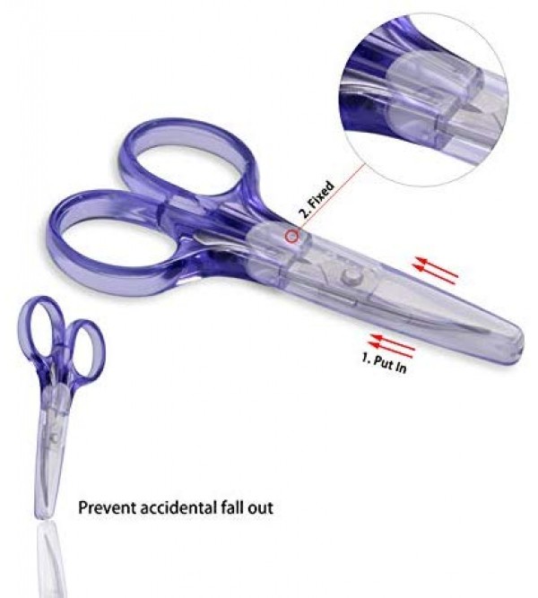 Straight Thread Cutting Scissors with Protective Cover 