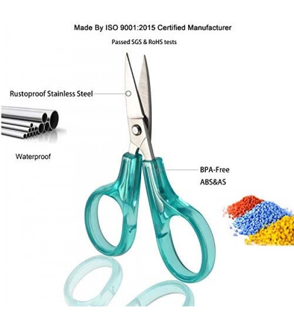 Straight Thread Cutting Scissors with Protective Cover 